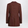 Max Mara Earth-tone jacket in wool grain de poudre