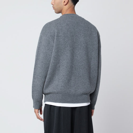Soft Goat Grey cashmere crewneck sweater