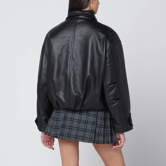 Durazzi Milano Black leather bomber