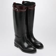  Durazzi Milano Black/burgundy two-tone boots