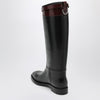 Durazzi Milano Black/burgundy two-tone boots