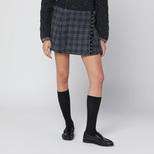  Durazzi Milano Black/white check kilt mini skirt
