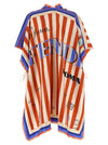 Fendi Pequin Print Poncho