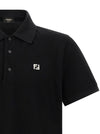 Fendi Ff Metallic Logo Polo Shirt