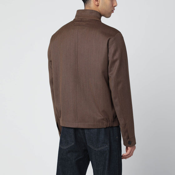 ZEGNA Brown wool jacket