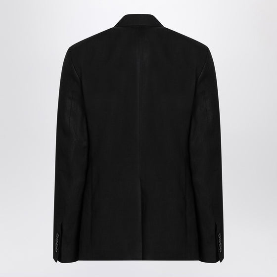 Dolce & Gabbana Dolce&Gabbana Black single-breasted linen jacket