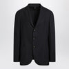 Santaniello Blue wool blend single-breasted jacket