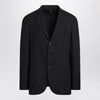 Santaniello Blue wool blend single-breasted jacket