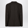 Santaniello Brown checked double breasted jacket