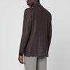 Santaniello Brown jacket in Prince of Wales check