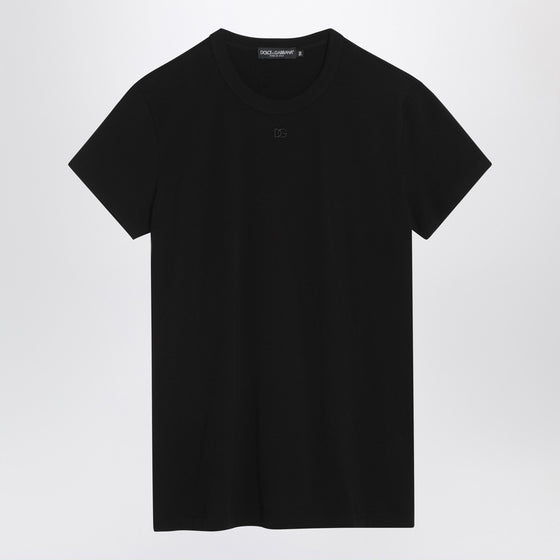Dolce & Gabbana Dolce&Gabbana Black t-shirt with logo embroidery