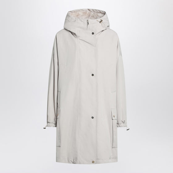 Max Mara Studio Light beige cotton blend parka