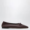 DEAR FRANCES Burgundy Leather Gala Ballet Flats