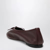 DEAR FRANCES Burgundy Leather Gala Ballet Flats