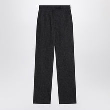 Max Mara Midnight blue trousers in cotton denim effect