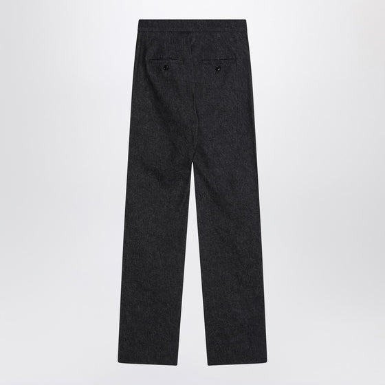 Max Mara Midnight blue trousers in cotton denim effect