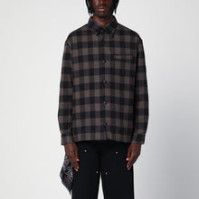  Destin Check pattern wool and cashmere overshirt