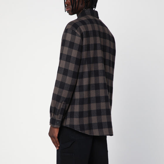 Destin Check pattern wool and cashmere overshirt