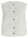Fabiana Filippi Denim And Knit Vest