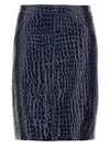 Tom Ford Croc Print Skirt