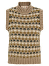 Marni Shetland Acquard Knit Vest
