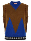 Marni M-shaped Intarsia Vest