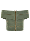 Balmain Off-the-shoulder Crop Top