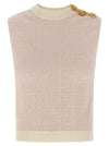 Balmain Testa Di Leone Tweed Vest