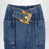 Balmain Denim skirt with belt
