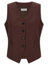 Alberto Biani Viscose And Linen Vest
