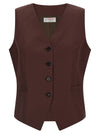 Alberto Biani Viscose And Linen Vest
