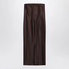 LouLou De Saison Brown Giulia bustier dress