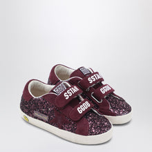  Golden Goose Old School sneakers in burgundy glitter