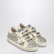  Golden Goose Old School sneaker in platinum/cream glitter