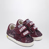 Golden Goose Old School sneakers in burgundy glitter