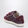 Golden Goose Old School Sneakers in burgundy glitter