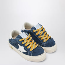  Golden Goose Low-top May sneakers in blue suede and white leather
