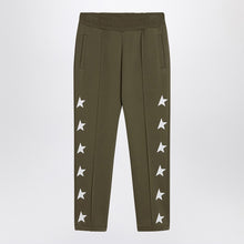  Golden Goose Dark green jogging trousers with stars