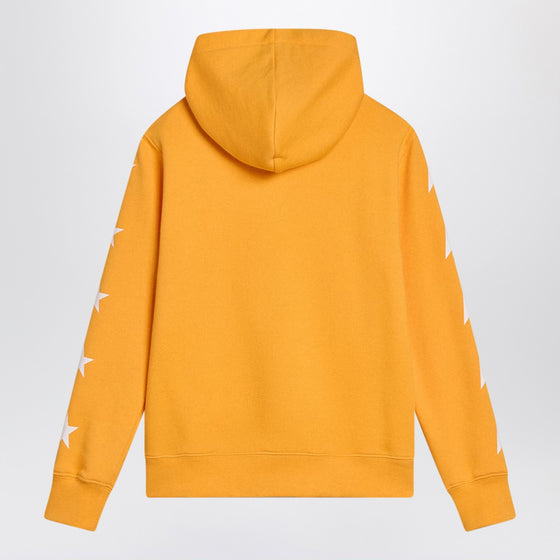 Golden Goose Mustard yellow zip-up sweatshirt with stars