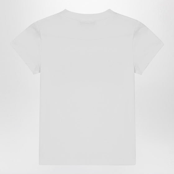 Golden Goose White T-shirt with Glitter Logo