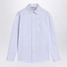  Golden Goose White/blue striped shirt with logo
