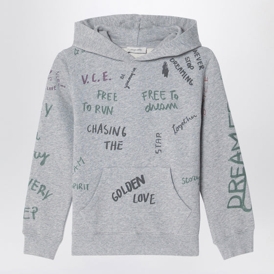 Golden Goose Gray hoodie with all over prints