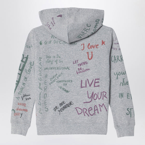 Golden Goose Gray hoodie with all over prints