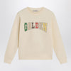 Golden Goose Ivory crewneck sweatshirt with logo