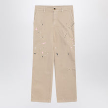 Golden Goose Beige trousers with splatter details