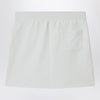 Golden Goose White cotton mini skirt with rhinestones