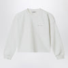 Golden Goose White cotton sweatshirt with rhinestones