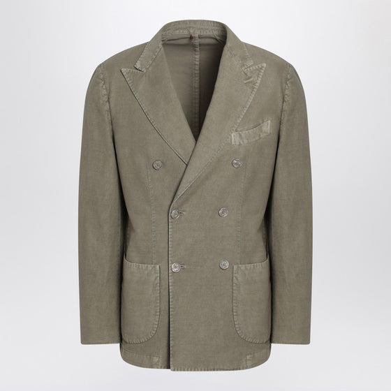 Santaniello Double-breasted sage green jacket
