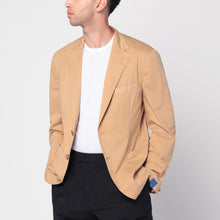  Santaniello Walnut-coloured single-breasted jacket in cotton