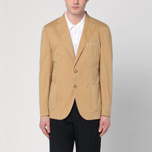  Santaniello Walnut-coloured single-breasted jacket in cotton